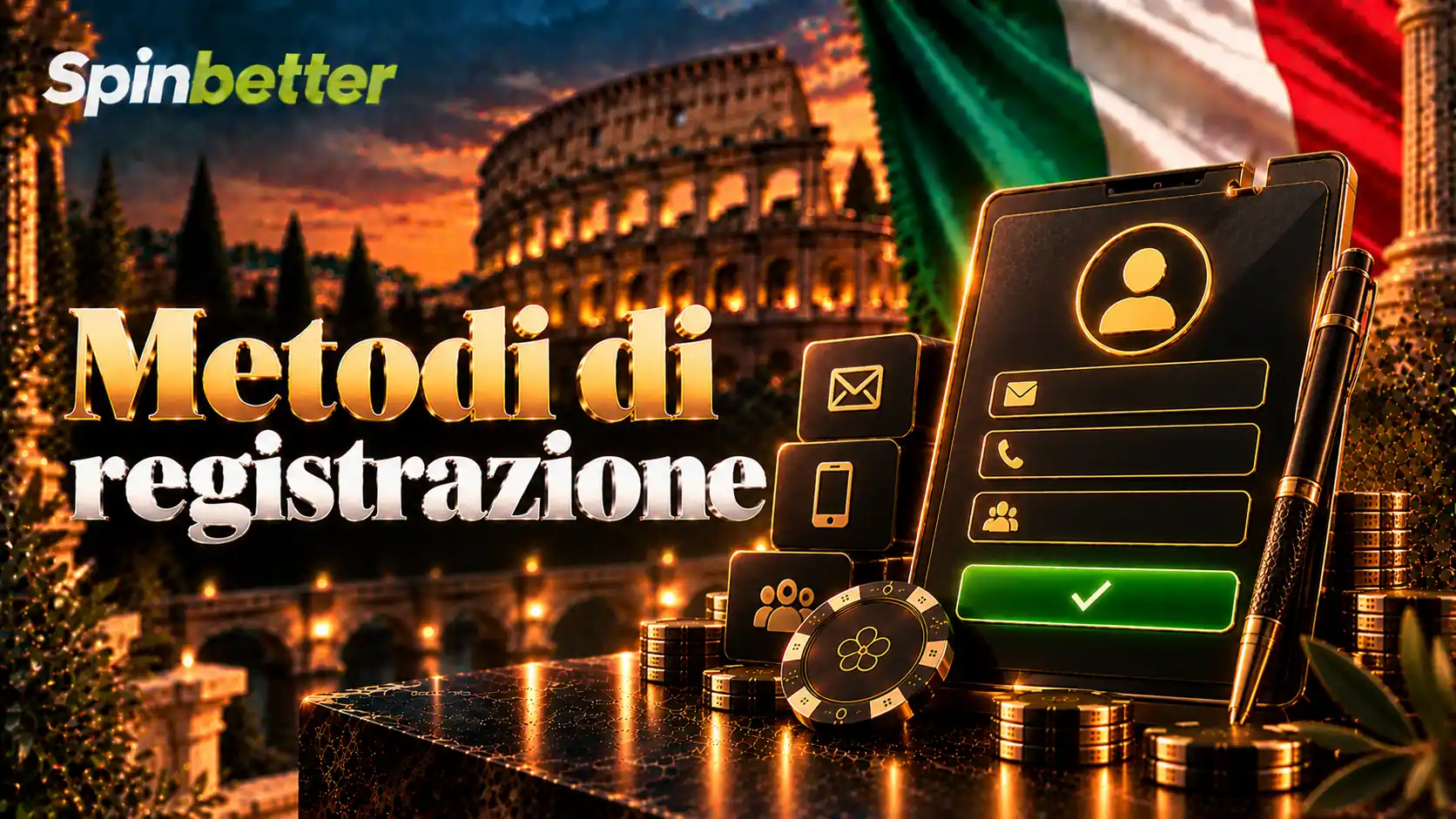 Le quattro schede di registrazione disponibili nella finestra di apertura conto