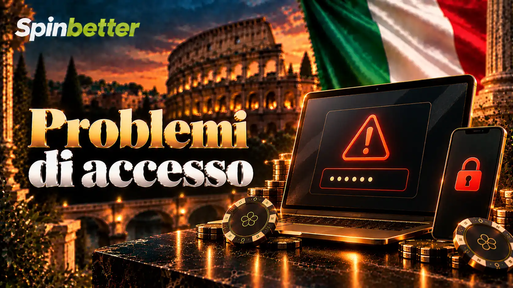 Messaggio di errore mostrato quando le credenziali non vengono accettate